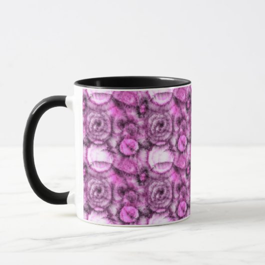 Roze en Witte Tie Dye Draai Patroon Mok (Links)