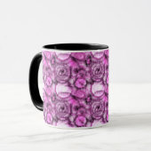 Roze en Witte Tie Dye Draai Patroon Mok (Voorkant links)