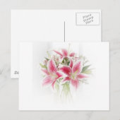 roze en witte tijgerlib briefkaart (Voorkant / Achterkant)