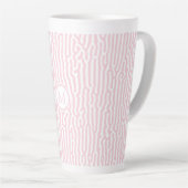 Roze en witte tinten latte mok (Rechterhoek)