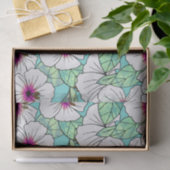 Roze en witte Tropische Hibiscus Floral Patroon Tissuepapier (Geschenk)