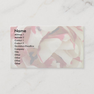 Roze en witte Tulp Aangepast Visitekaartje