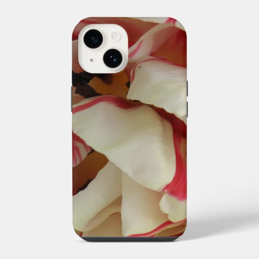 Roze en Witte Tulp iPhone Hoesje (Achterkant)