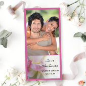 Roze en witte tulp lenteverbinding sparen de Datum Save The Date