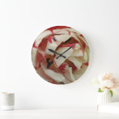 Roze en witte Tulp wandklok (Huis)