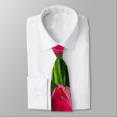 Roze en witte tulpen Painterse Stropdas (Gebonden)