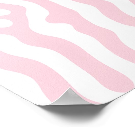 Roze en witte Turing-patroon Poster (Hoek)