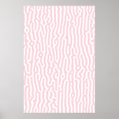 Roze en witte Turing-patroon Poster (Voorkant)