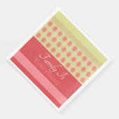 Roze en witte typografie servet (Hoek)