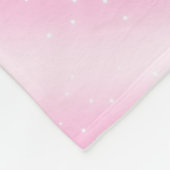 Roze en witte unicorn fleece deken (Hoek)