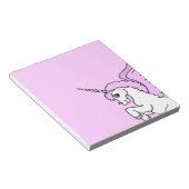 Roze en witte Unicorn Grafisch Notitieblok (Schuin)