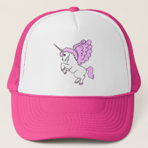 Roze en witte Unicorn Grafisch Trucker Pet