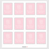 Roze en Witte Vaas Boekplaat Stickers (Vel)