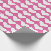 Roze en witte Valentijn Verpakkingspapier Cadeaupapier (Hoek)