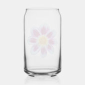 Roze en witte variëteiten Dahlia Floral Blikvorm Glas (Achterkant)