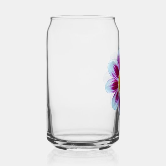 Roze en witte variëteiten Dahlia Floral Blikvorm Glas (Rechts)