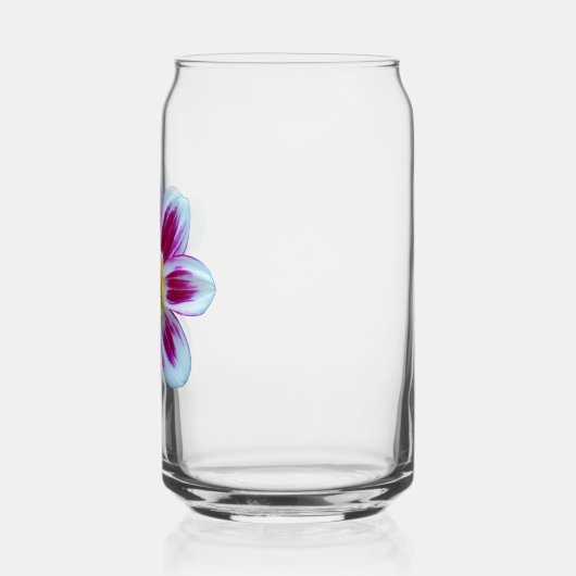 Roze en witte variëteiten Dahlia Floral Blikvorm Glas (Links)