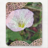 Roze en witte vellen BindWeed Muismat (Voorkant)