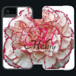 Roze en witte ventilator iPhone 6 draagtas met wie<br><div class="desc">Roze en witte gloeizoen Apple iPhone Wallet Case met jouw naam erop!</div>