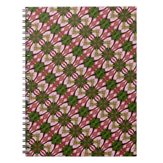 Roze en witte ventilatoren Abstract KunstNotitiebo Notitieboek (Voorkant)