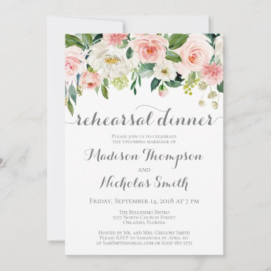 Roze en witte ventilatorrepetitie Binnenste inject Kaart (Voorkant)