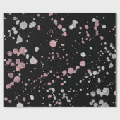 Roze en witte verf cadeaupapier (Vlak)