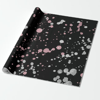 Roze en witte verf cadeaupapier