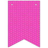 Roze en witte verjaardag vlaggetjes (Eerste vlag)