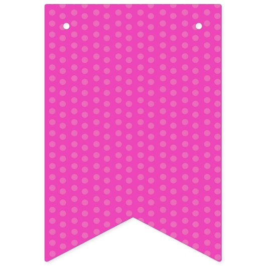 Roze en witte verjaardag vlaggetjes (Eerste vlag)