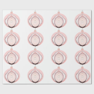 Roze en Witte Versiering Witte Inpakpapier