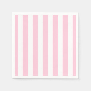 Roze en witte verticale strips Shabby Chic Stripe Servet
