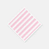 Roze en witte verticale strips Shabby Chic Stripe Servet (Hoek)