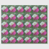 roze en witte verwisselbare hibiscus bloom cadeaupapier (Vlak)
