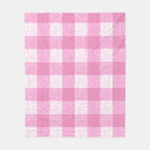 Roze en witte, vette, geruite ontwerp fleece deken (Voorkant)