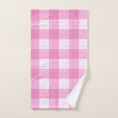 Roze en witte, vette, geruite ruitjesprint bad handdoek (Handdoek)
