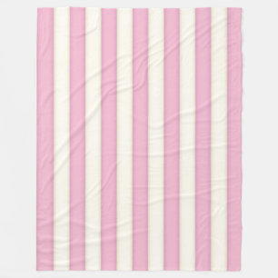 Roze en witte Victoriaans stripes Fleece Deken