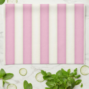 Roze en witte Victoriaans stripes  Theedoek