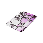 Roze en witte vierkant dansend Bath Mat (Gekanteld)