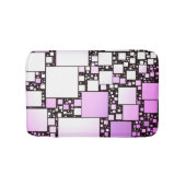 Roze en witte vierkant dansend Bath Mat (Voorkant)
