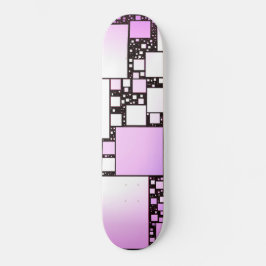 Roze en witte vierkant dansend skateboard