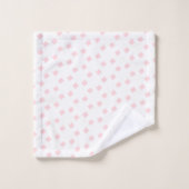 Roze en Witte Vierkante Badhanddoek Sets Bad Handdoek (Wasdoekje)