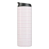 Roze en witte vierkante strepen thermosbeker (Geroteerd rechts)