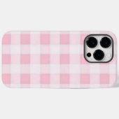 Roze en witte vierkanten Case-Mate iPhone case (Achterkant (horizontaal))