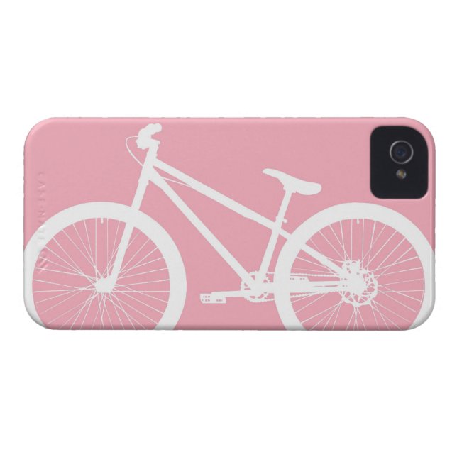 Roze en witte Vintage fietseniPhone 4s Hoesje (Achterkant Horizontaal)