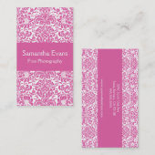 Roze en witte Visitekaartje (Voorkant / Achterkant)