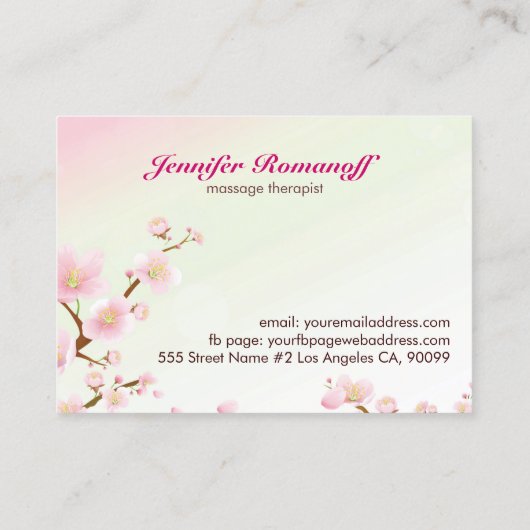 Roze en witte Visitekaartje bloesem (Achterkant)