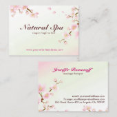 Roze en witte Visitekaartje bloesem (Voorkant / Achterkant)