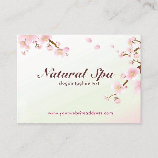Roze en witte Visitekaartje bloesem (Voorkant)