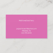 Roze en witte Visitekaartje met percolaat (Achterkant)