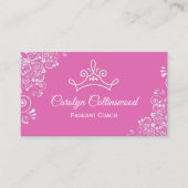 Roze en witte Visitekaartje met percolaat (Voorkant)